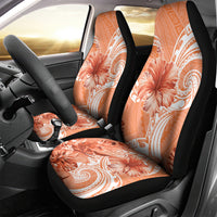 Polynesian Hibiscus Flower Tribal Car Seat Cover Peach Color LT9 - Polynesian Pride