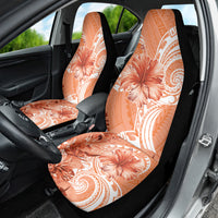 Polynesian Hibiscus Flower Tribal Car Seat Cover Peach Color LT9 - Polynesian Pride