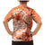 Polynesian Hibiscus Flower Tribal Family Matching Mermaid Dress and Hawaiian Shirt Peach Color