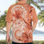 Polynesian Hibiscus Flower Tribal Hawaiian Shirt Peach Color