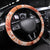 Polynesian Hibiscus Flower Tribal Steering Wheel Cover Peach Color