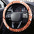 Polynesian Hibiscus Flower Tribal Steering Wheel Cover Peach Color