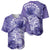 Polynesian Hibiscus Flower Tribal Baseball Jersey Violet Color