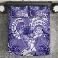Polynesian Hibiscus Flower Tribal Bedding Set Violet Color LT9 Violet - Polynesian Pride