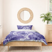 Polynesian Hibiscus Flower Tribal Bedding Set Violet Color LT9 - Polynesian Pride
