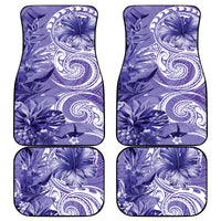 Polynesian Hibiscus Flower Tribal Car Mats Violet Color LT9 - Polynesian Pride