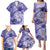 Polynesian Hibiscus Flower Tribal Family Matching Puletasi and Hawaiian Shirt Violet Color