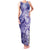 Polynesian Hibiscus Flower Tribal Family Matching Tank Maxi Dress and Hawaiian Shirt Violet Color