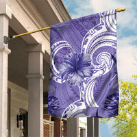 Polynesian Hibiscus Flower Tribal Garden Flag Violet Color LT9 House Flag Violet - Polynesian Pride