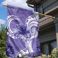Polynesian Hibiscus Flower Tribal Garden Flag Violet Color LT9 - Polynesian Pride