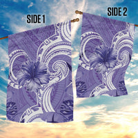 Polynesian Hibiscus Flower Tribal Garden Flag Violet Color LT9 - Polynesian Pride