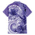 Polynesian Hibiscus Flower Tribal Hawaiian Shirt Violet Color