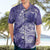 Polynesian Hibiscus Flower Tribal Hawaiian Shirt Violet Color