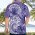 Polynesian Hibiscus Flower Tribal Hawaiian Shirt Violet Color