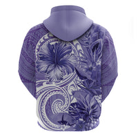 Polynesian Hibiscus Flower Tribal Hoodie Violet Color LT9 - Polynesian Pride