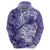 Polynesian Hibiscus Flower Tribal Hoodie Violet Color