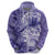 Polynesian Hibiscus Flower Tribal Hoodie Violet Color