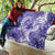 Polynesian Hibiscus Flower Tribal Quilt Violet Color