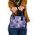 Polynesian Hibiscus Flower Tribal Shoulder Handbag Violet Color