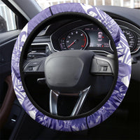 Polynesian Hibiscus Flower Tribal Steering Wheel Cover Violet Color LT9 - Polynesian Pride