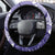 Polynesian Hibiscus Flower Tribal Steering Wheel Cover Violet Color