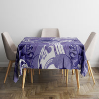 Polynesian Hibiscus Flower Tribal Tablecloth Violet Color LT9 - Polynesian Pride