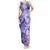 Polynesian Hibiscus Flower Tribal Tank Maxi Dress Violet Color