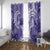 Polynesian Hibiscus Flower Tribal Window Curtain Violet Color