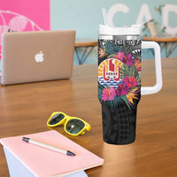 Tahiti Island Tumbler With Handle French Polynesian Tropical LT9 - Polynesian Pride