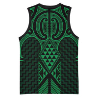Kakariki Maori Ta Moko Poutama Art Basketball Jersey LT9 - Polynesian Pride