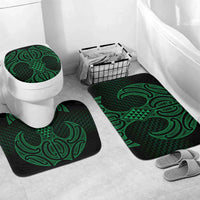 Kakariki Maori Ta Moko Poutama Art Bathroom Set LT9 Mat Set Only (3 pcs) One Size Green - Polynesian Pride
