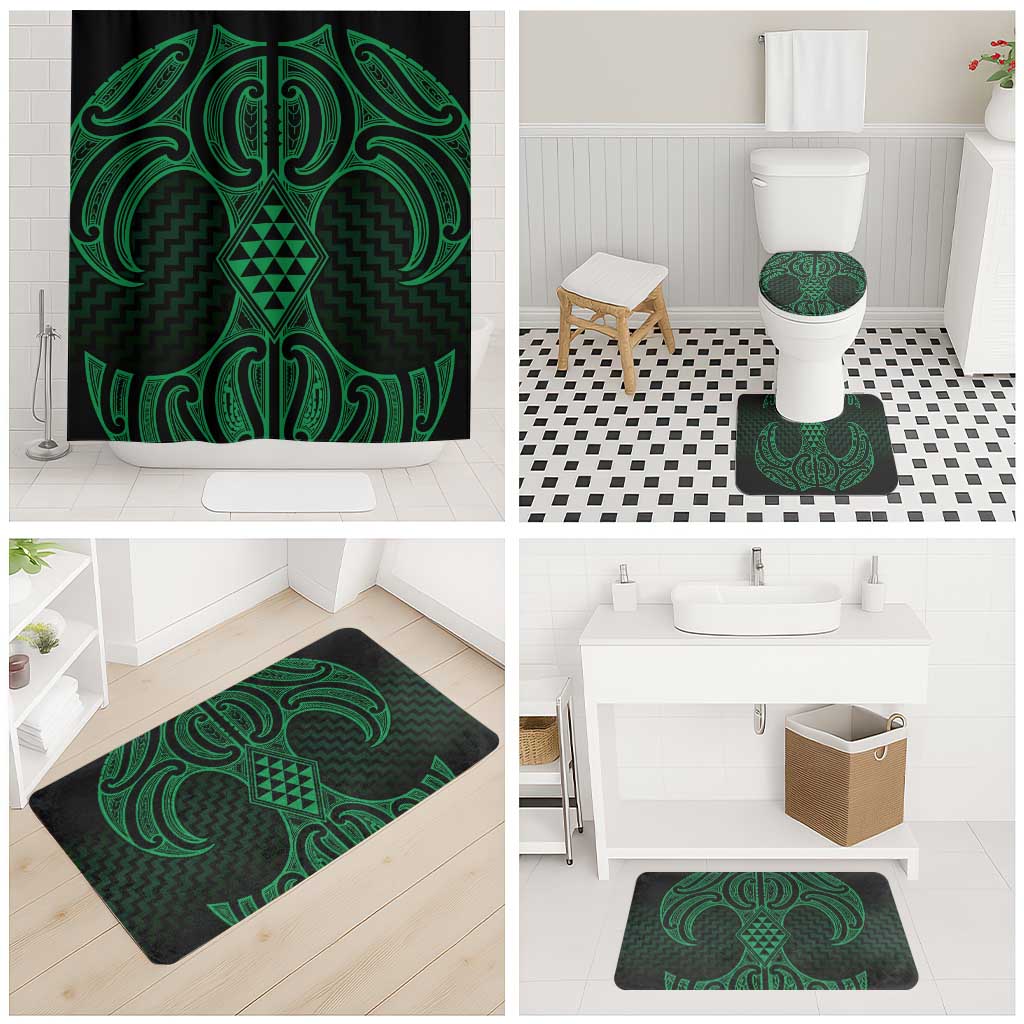 Kakariki Maori Ta Moko Poutama Art Bathroom Set LT9 - Polynesian Pride