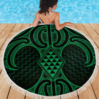Kakariki Maori Ta Moko Poutama Art Beach Blanket LT9 - Polynesian Pride