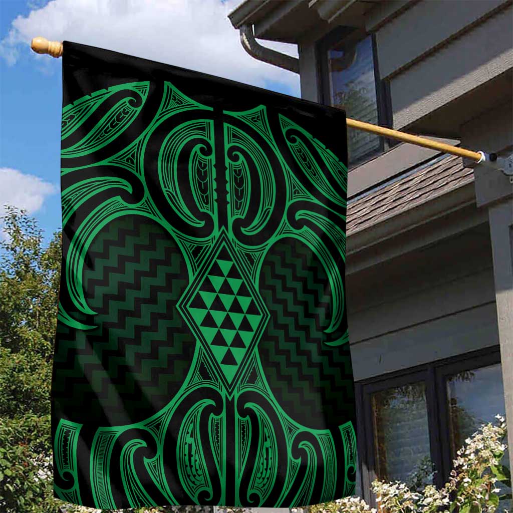 Kakariki Maori Ta Moko Poutama Art Garden Flag LT9 - Polynesian Pride