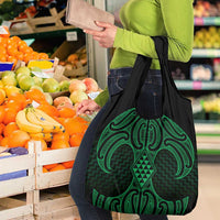 Kakariki Maori Ta Moko Poutama Art Grocery Bag LT9 - Polynesian Pride
