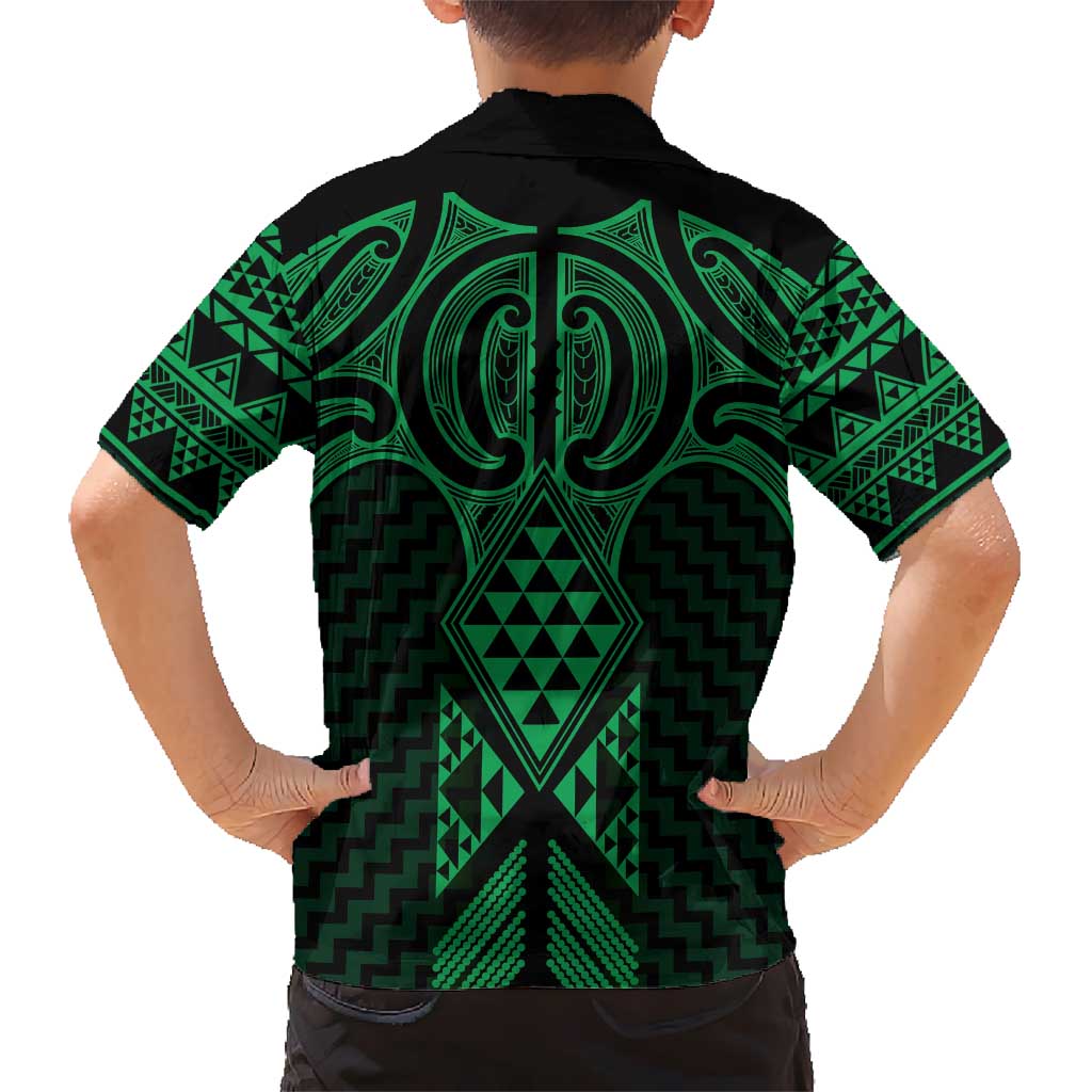 Kakariki Maori Ta Moko Poutama Art Kid Hawaiian Shirt LT9 - Polynesian Pride