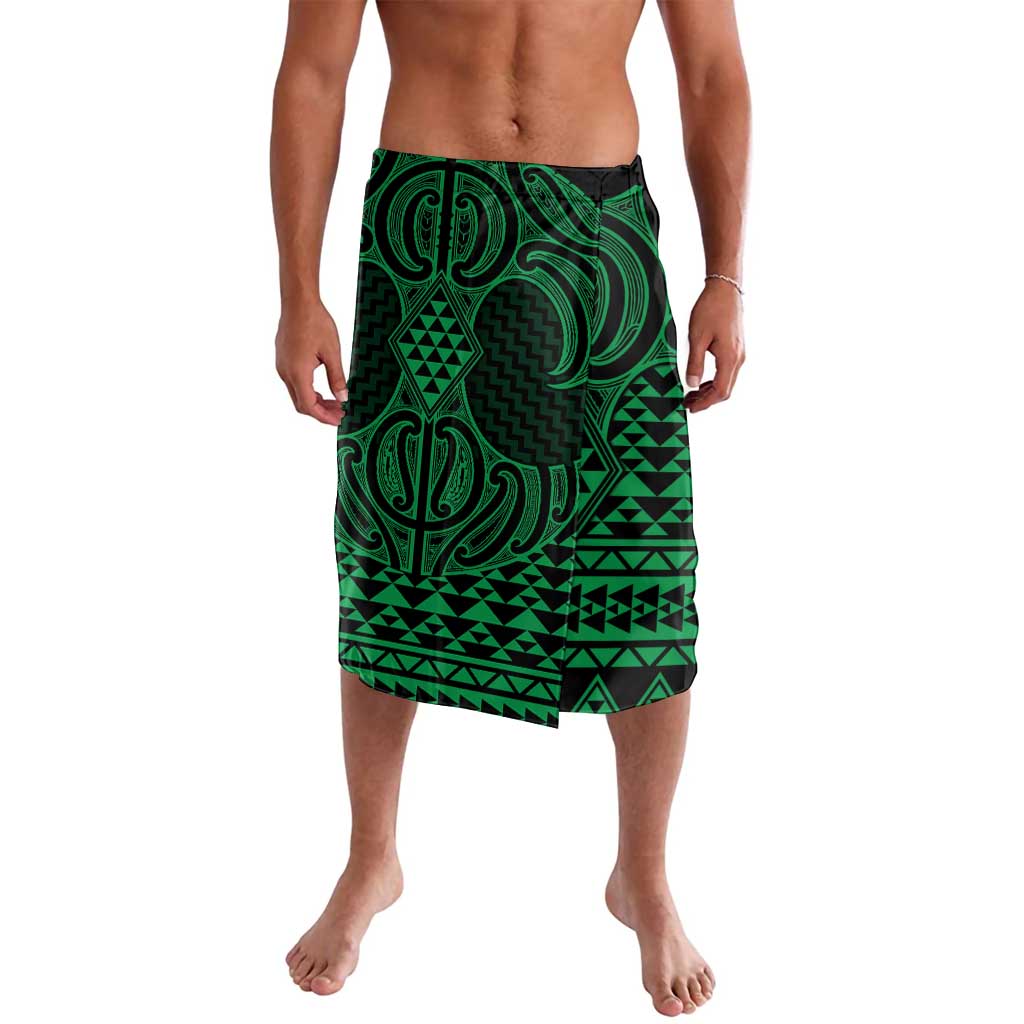 Kakariki Maori Ta Moko Poutama Art Lavalava LT9 Green - Polynesian Pride