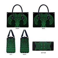 Kakariki Maori Ta Moko Poutama Art Leather Bag LT9 - Polynesian Pride