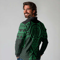 Kakariki Maori Ta Moko Poutama Art Long Sleeve Polo Shirt LT9 - Polynesian Pride