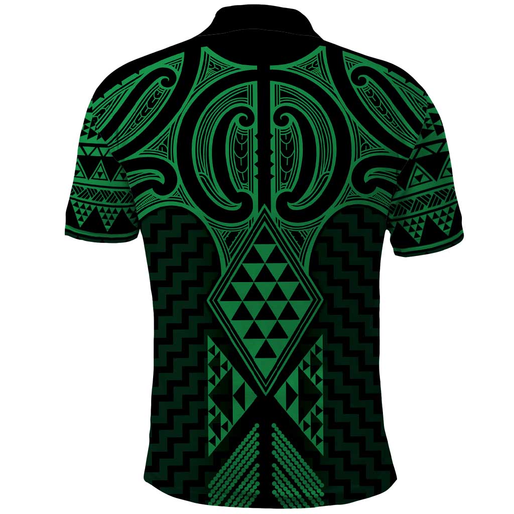 Kakariki Maori Ta Moko Poutama Art Polo Shirt LT9 - Polynesian Pride