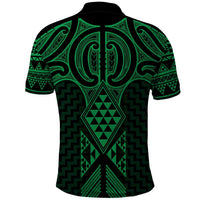 Kakariki Maori Ta Moko Poutama Art Polo Shirt LT9 - Polynesian Pride