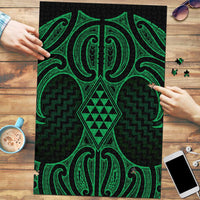 Kakariki Maori Ta Moko Poutama Art Puzzle LT9 Green - Polynesian Pride