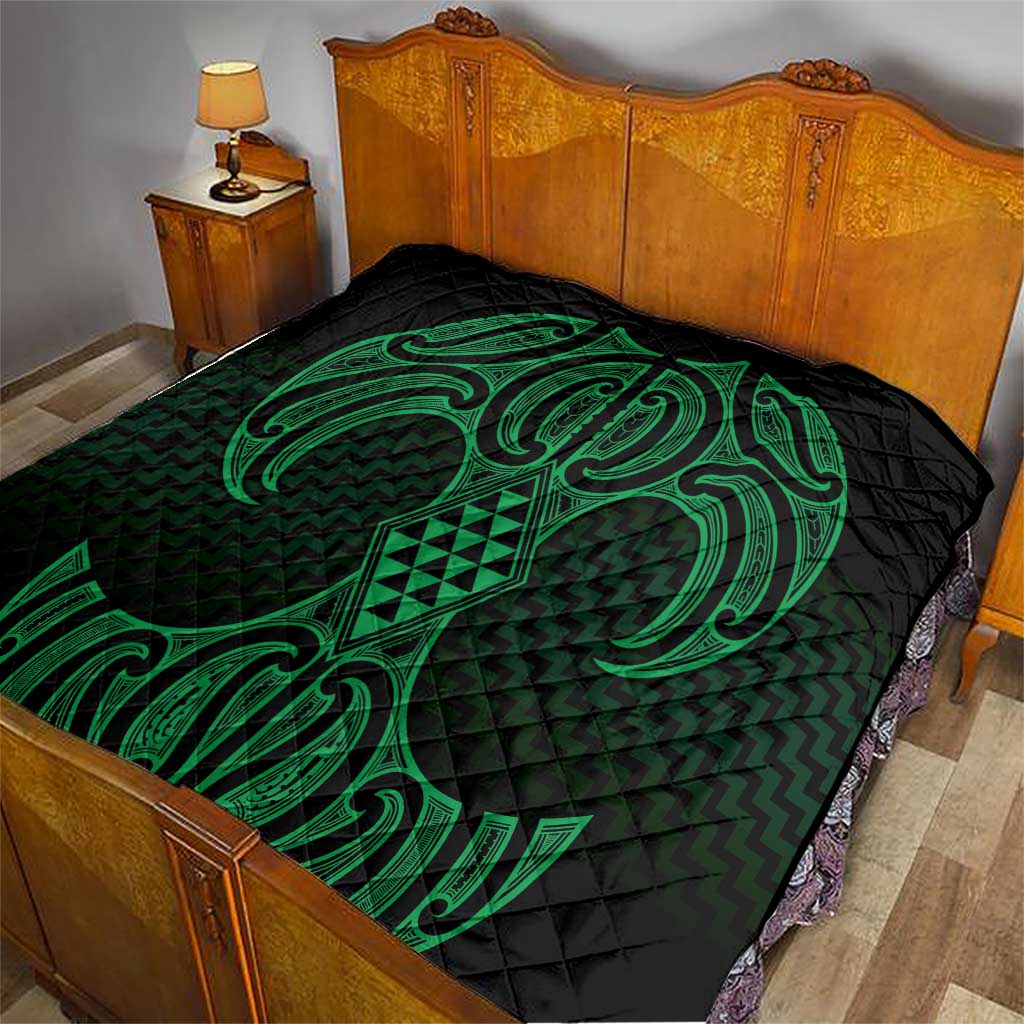 Kakariki Maori Ta Moko Poutama Art Quilt LT9 - Polynesian Pride