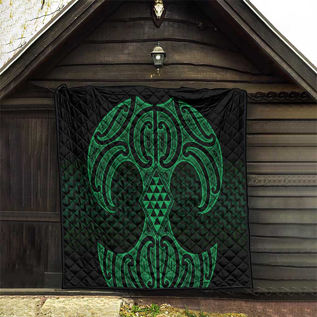 Kakariki Maori Ta Moko Poutama Art Quilt LT9 - Polynesian Pride