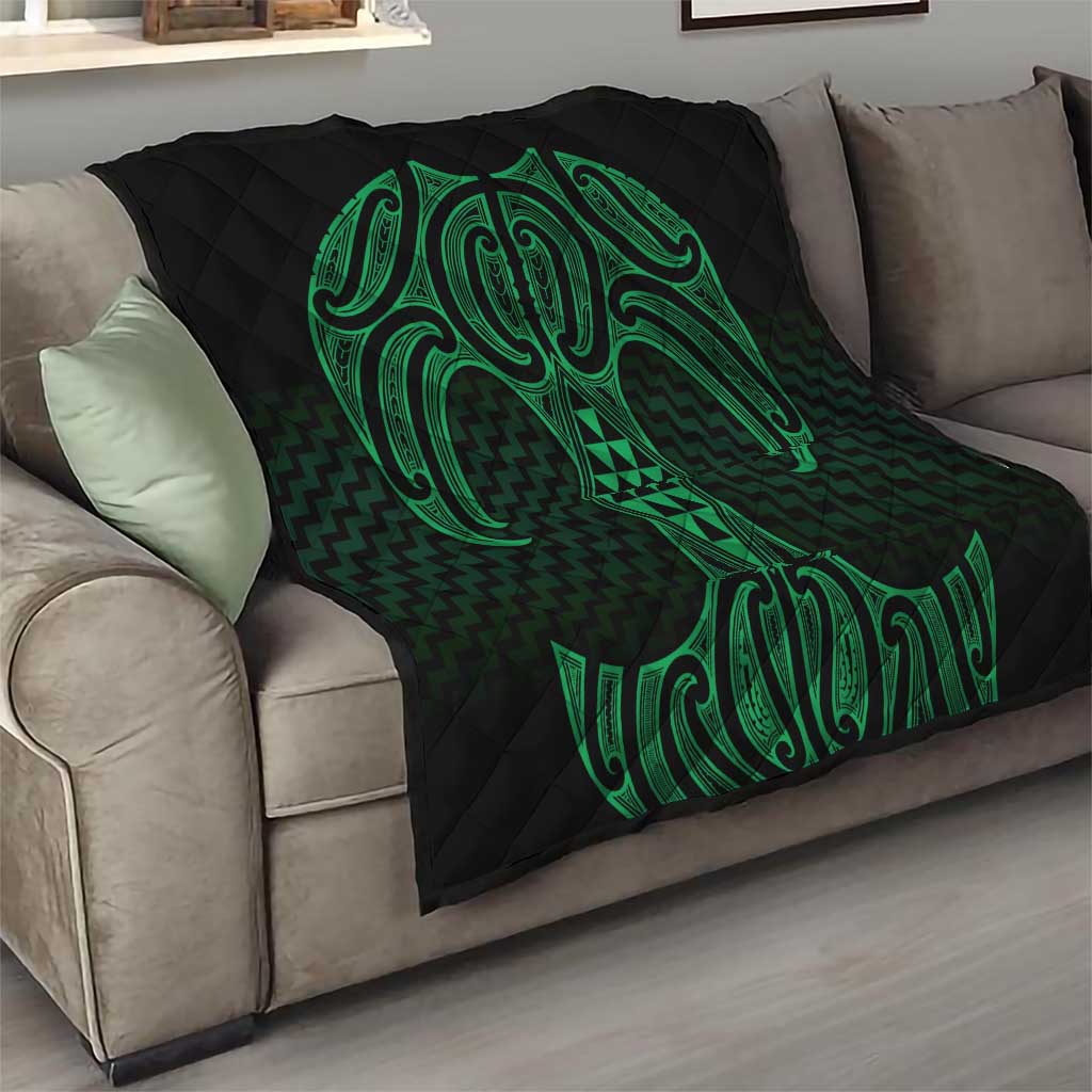 Kakariki Maori Ta Moko Poutama Art Quilt LT9 - Polynesian Pride
