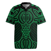 Kakariki Maori Ta Moko Poutama Art Rugby Jersey LT9 Green - Polynesian Pride
