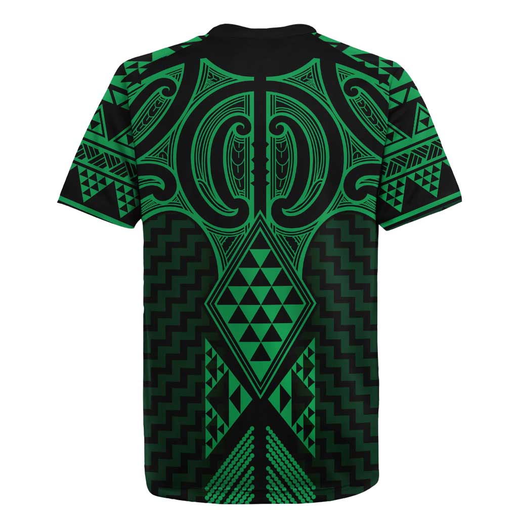 Kakariki Maori Ta Moko Poutama Art Rugby Jersey LT9 - Polynesian Pride
