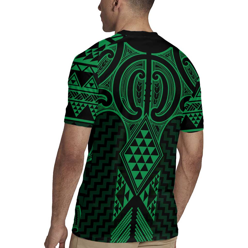 Kakariki Maori Ta Moko Poutama Art Rugby Jersey LT9 - Polynesian Pride