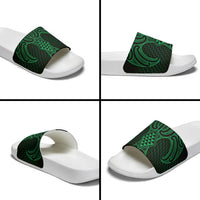 Kakariki Maori Ta Moko Poutama Art Slide Sandals LT9 - Polynesian Pride