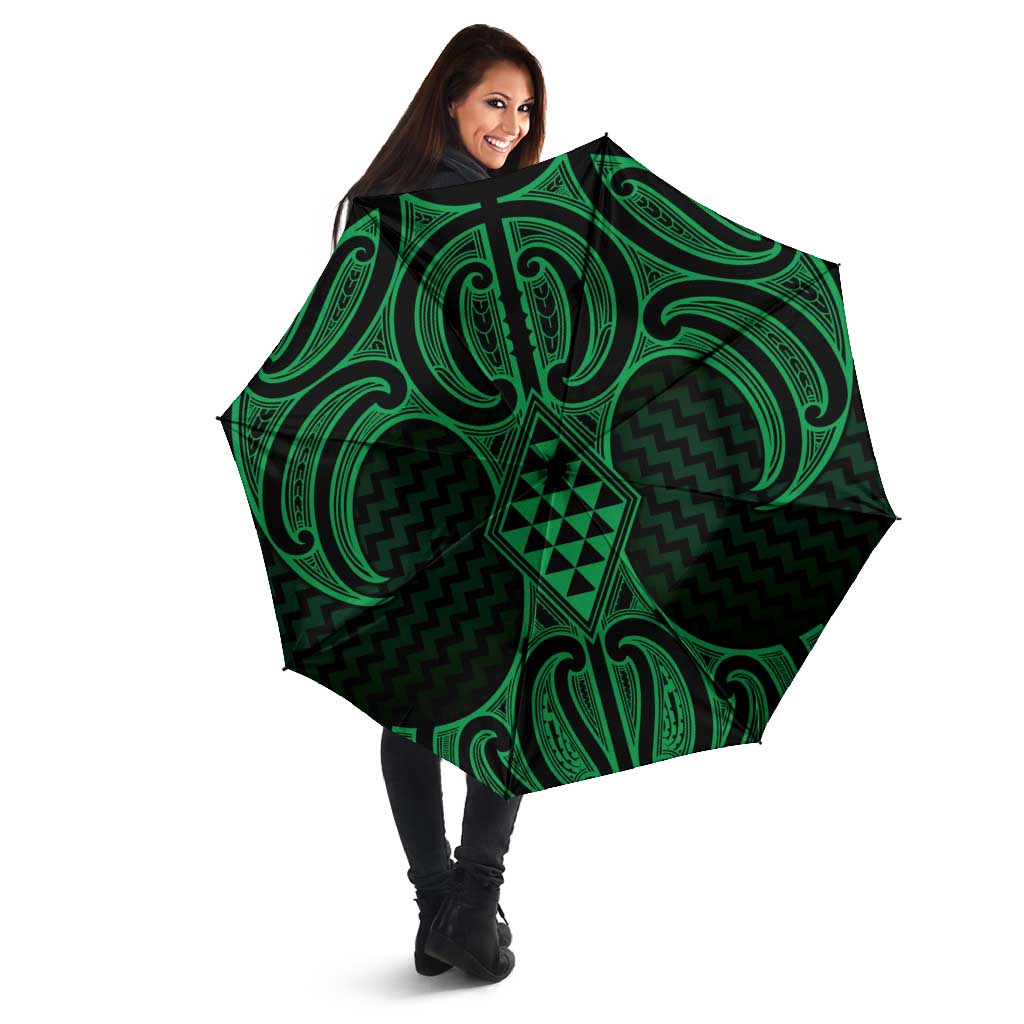 Kakariki Maori Ta Moko Poutama Art Umbrella LT9 - Polynesian Pride